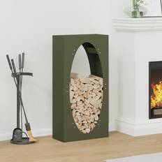 Steel Firewood Baskets vidaXL Firewood Rack 50x23x100 cm Steel