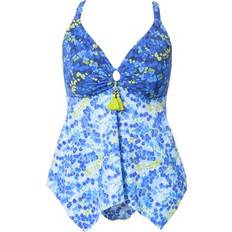 Tankinis Ulla Popken Tankini Mustermix Softcups Träger Verstellbar - Himmelblau