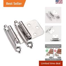 DecoBasics Polished Chrome Cabinet Hinges 25 Pair 50 Pcs