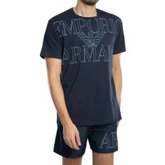 Armani Lounge Big Logo Graphic T-Shirt - Blue