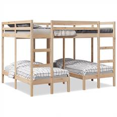 Literas vidaXL Estructura De Triple Madera De Pino 160x200 80x160 cm Litera