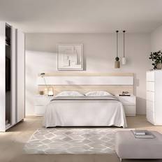 Conjuntos de Cama Dekit Conjunto Cabecero 2 Mesitas Natural Blanco