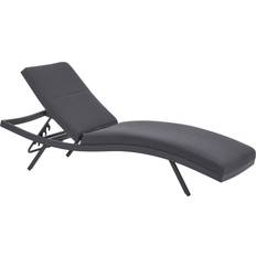 Beliani Modern Garden Sun Lounger Aluminium Frame