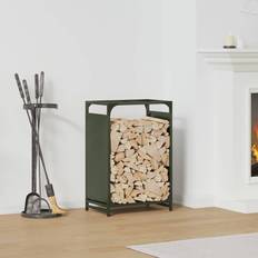 Firewood Baskets vidaXL Firewood Rack White 60x28x65 cm