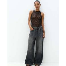 Lace Bodysuits Pull&Bear Racer Shirtbody - Sort