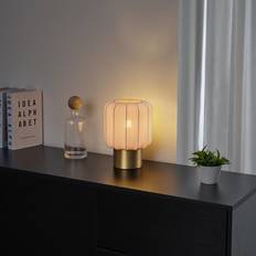 QAZQA Table Lamps QAZQA Japandi Gold Beige Shade Pluni Table Lamp