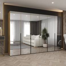 Furniture Latitude Run Bia III Black Hinged Door 300cm Wardrobe