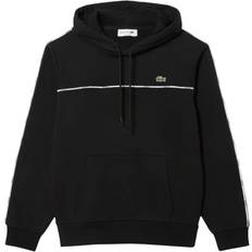 Lacoste Jumpers Lacoste Classic Fit Logo Stripe Sweatshirt Non Brushed Fleece - Black