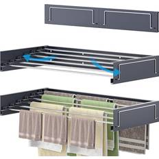 Deluxe Homeart Wall Mounted Retractable Drying Rack - Anthracite
