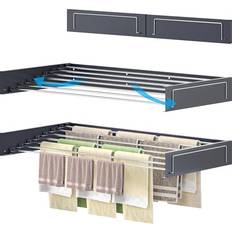 Deluxe Homeart Wall Mounted Retractable Drying Rack - Anthracite