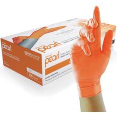 Orange Disposable Gloves Unigloves Pearl Nitrile Examination Multipurpose Powder Free Latex - Orange