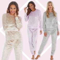 Metzuyan Pyjama Set Velour Tops Trousers Tracksuit - UK