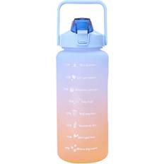 Zhihuan Blue Lid 2L With Straw Water Bottle