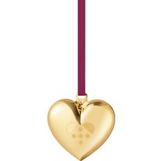 Mässing Julgranspynt Georg Jensen 2025 Heart 18Kt Guldpläterat Rostfritt Stål W55 x H56 x D22 mm Julgranspynt