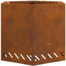 Hogueras vidaXL Brasero Sin Humo Hexagonal Acero 58x58x51 cm