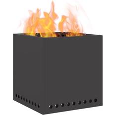 Hogueras vidaXL Brasero Sin Humo Hexagonal Acero Negro 48x48x50 cm