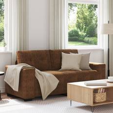 vidaXL Loveseat Brun 140 cm Konstläder Soffa 3-sits