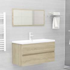 Pesualtaan alakaapit vidaXL Allaskaappi Sonoma Tammi 90x38.5x45 cm