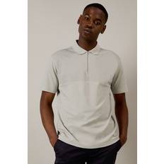 Burton Pikétröjor Burton Mens Light Grey Birdseye Yoke Polo Shirt