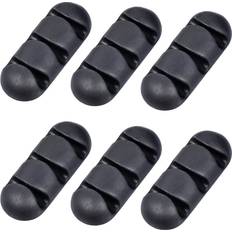 Uxcell 6pcs Black Cable Clips Organizer
