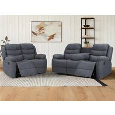 Snugg Roman Fabric Recliner 3 Seater 2 Setaer Sofa