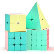 Roxenda Speed Cube Set 2X2 3X3 4X4 Pyramid 4 Pack