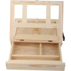 Easels on sale Goolrc Tabletop Easel Folding Type Pine Wood Painting Box