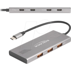 Concentradores USB DeLock Concentrador USB 10 Gbps 7 Puertos 4 PD 8