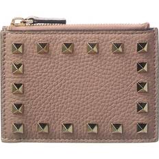Valentino Rockstud Grainy Leather Card Case