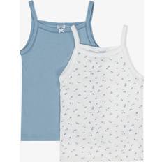 Økologiske Toppe Petit Bateau Overdel Pudder Hvid - Navy/Himmelblå/Pudder/Hvid