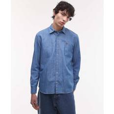 Denim/Jeanstyg - Unisex Skjortor Lacoste Ekologisk Bomull Denim Skjorta - Blue