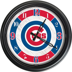 Clocks Holland Bar Stool Chicago Cubs Indoor Outdoor LED Wall Clock