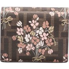 Fendi Plånböcker Fendi Ff Fabric Tri-Fold Wallet Flower Bouquet - Brown