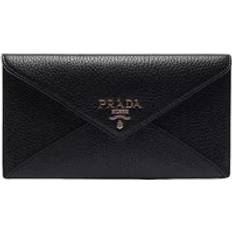 Prada Plånböcker Prada Läderplånbok Med Klaffstängning - Black