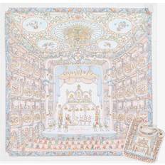 Atelier Choux Paris Blue Organic Cotton Opera Swaddle Bib Set