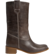 Dame - Læder Høje støvler Dico Copenhagen Julia Gaucho - Brown Escovado Leather