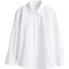 H&M White Easy-iron shirt 5-6Y