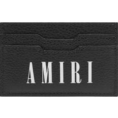 Large Logo Leather Card Holder - Black