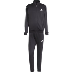 adidas Men Sportswear Basic 3-Stripes Fleece Track Suit - Black