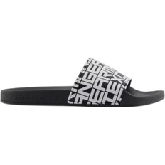 Armani Exchange Slippers with Logo Band - Black