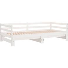 vidaXL Pull-out Day Bed White Soffa 200cm 3-sits