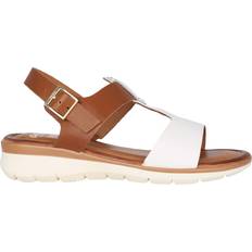 Ara Dam Tofflor & Sandaler Ara Mix Läder Vit Mix Dammsandal - Brown
