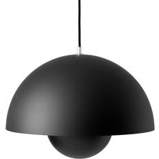 Verner panton pendel sort &Tradition Flowerpot VP2 Matte Black Pendel ∅ 50cm