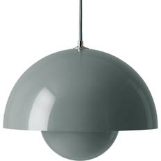 &Tradition Flowerpot VP2 Stone Blue Glossy Pendant Lamp ∅ 50cm