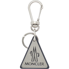 Logo Leather Key Ring Gender - Gray