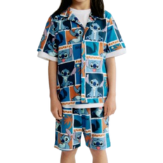 H&M Mönstrad Resortskjorta - Blå/Lilo & Stitch