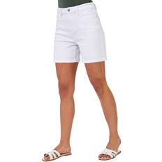 Roman Mom Stretch Denim Shorts - White