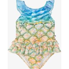 Molo Bathing Suits Molo Girls Blue Green Pineapple Swimsuit - Blue/Green