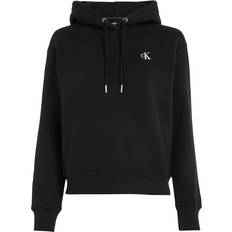 Calvin Klein Black Jumpers Calvin Klein Cotton Blend Fleece Hoodie - CK Black