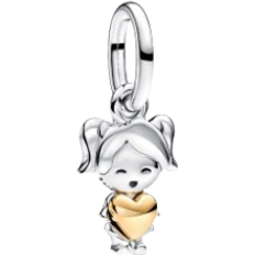 Pandora Happy Girl Dangle Charm - Silver/Gold